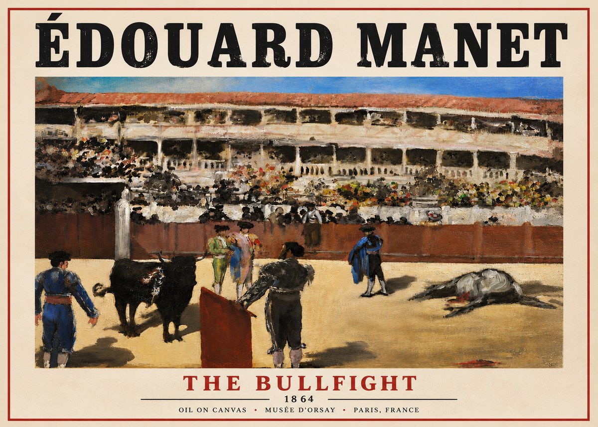 Édouard Manet The Bullfight II No6 - Plakat