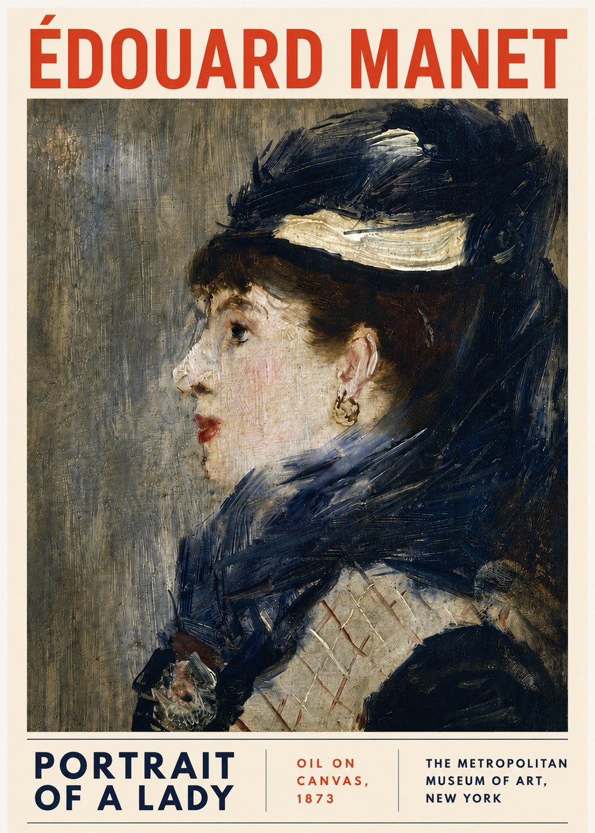 Édouard Manet Portrait of a Lady No5 - Plakat