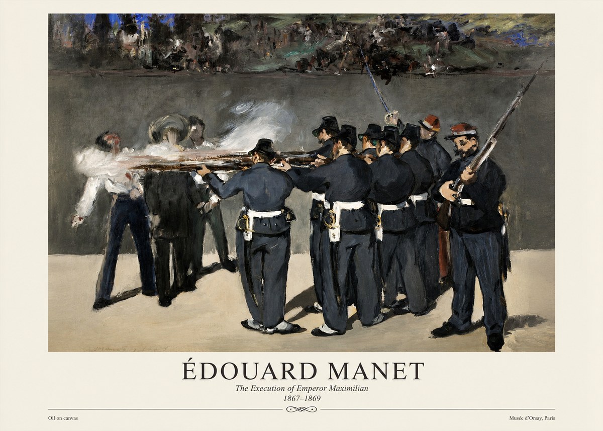 Édouard Manet The Execution of Emperor Maximilian No4 - Plakat