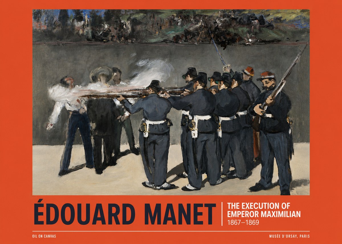 Édouard Manet The Execution of Emperor Maximilian No6 - Plakat