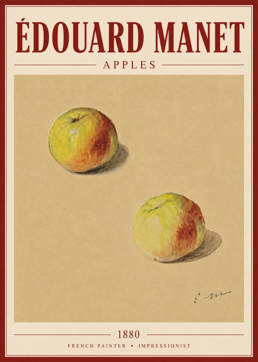 Édouard Manet Apples No6 - Plakat