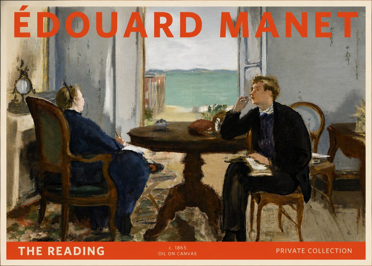 Édouard Manet The Reading No6 - Plakat