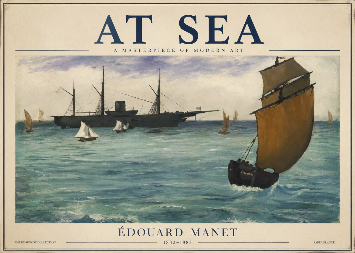 Édouard Manet At Sea No1 - Plakat