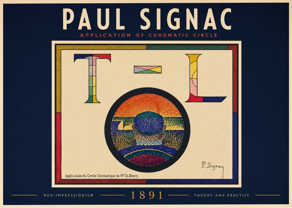 Signac Application of Chromatic Circle No4 - Plakat