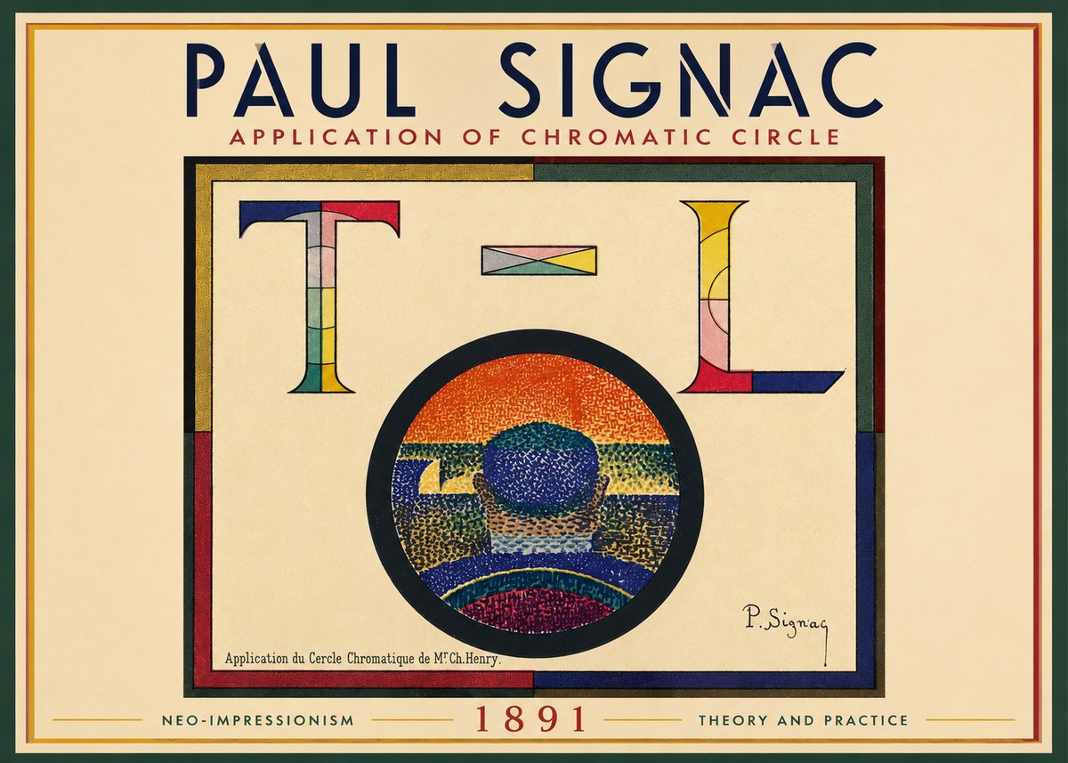 Signac Application of Chromatic Circle No5 - Plakat