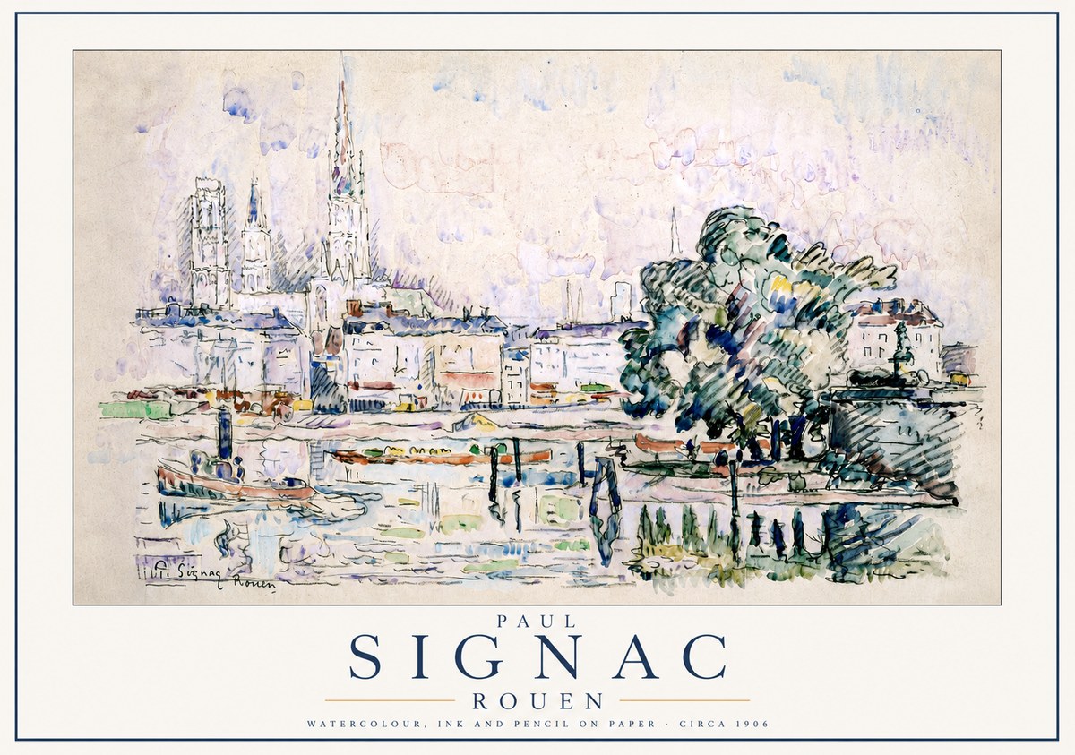 Signac Rouen No3 - Plakat