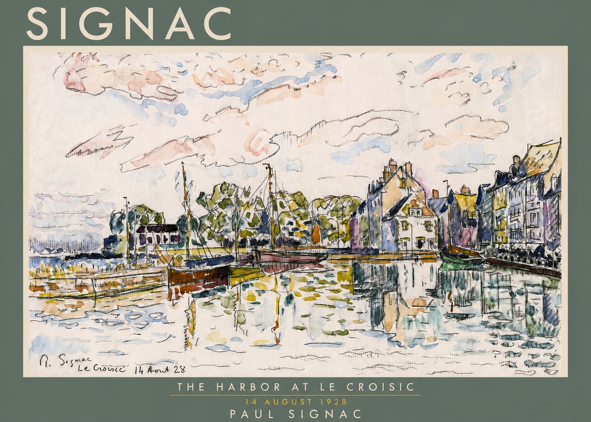 Signac The Harbor at Le Croisic No4 - Plakat