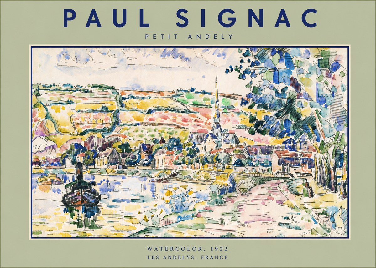 Signac Petit Andely No3 - Plakat