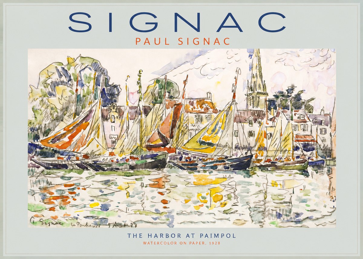 Signac The Harbor at Paimpol No2 - Plakat
