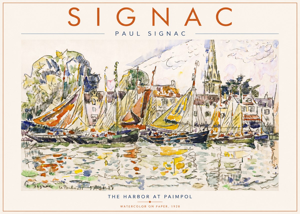Signac The Harbor at Paimpol No6 - Plakat