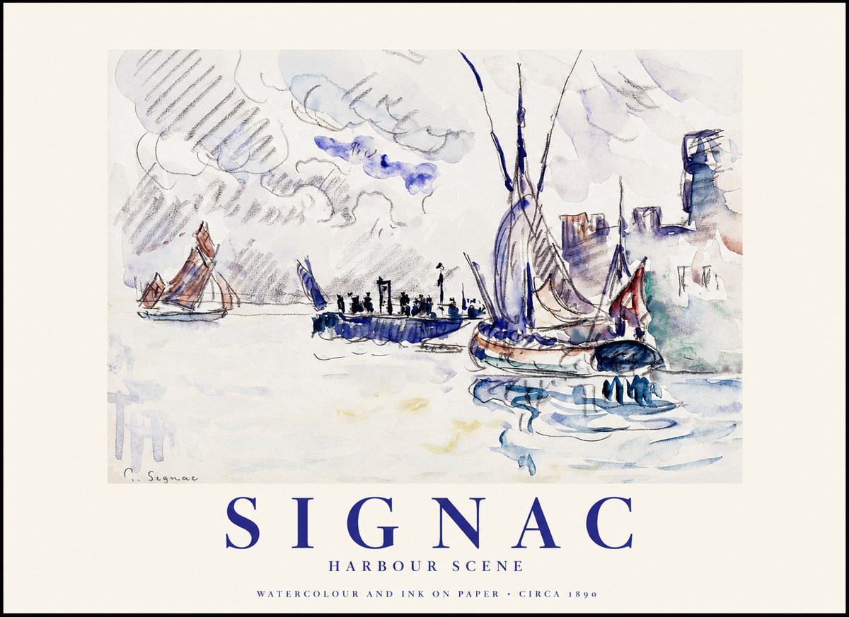 Signac Harbour Scene No1 - Plakat