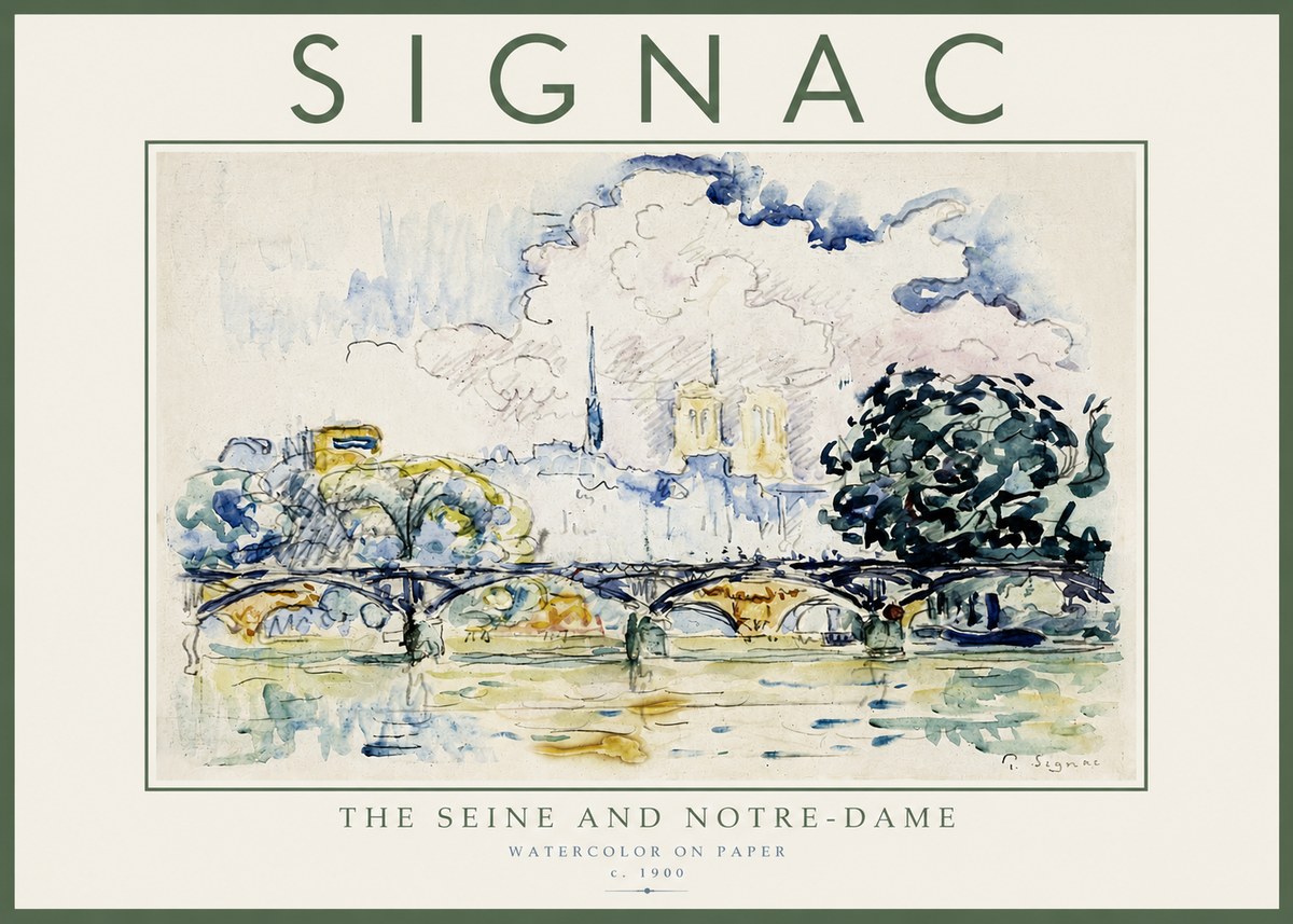 Signac The Seine and Notre-dame No3 - Plakat