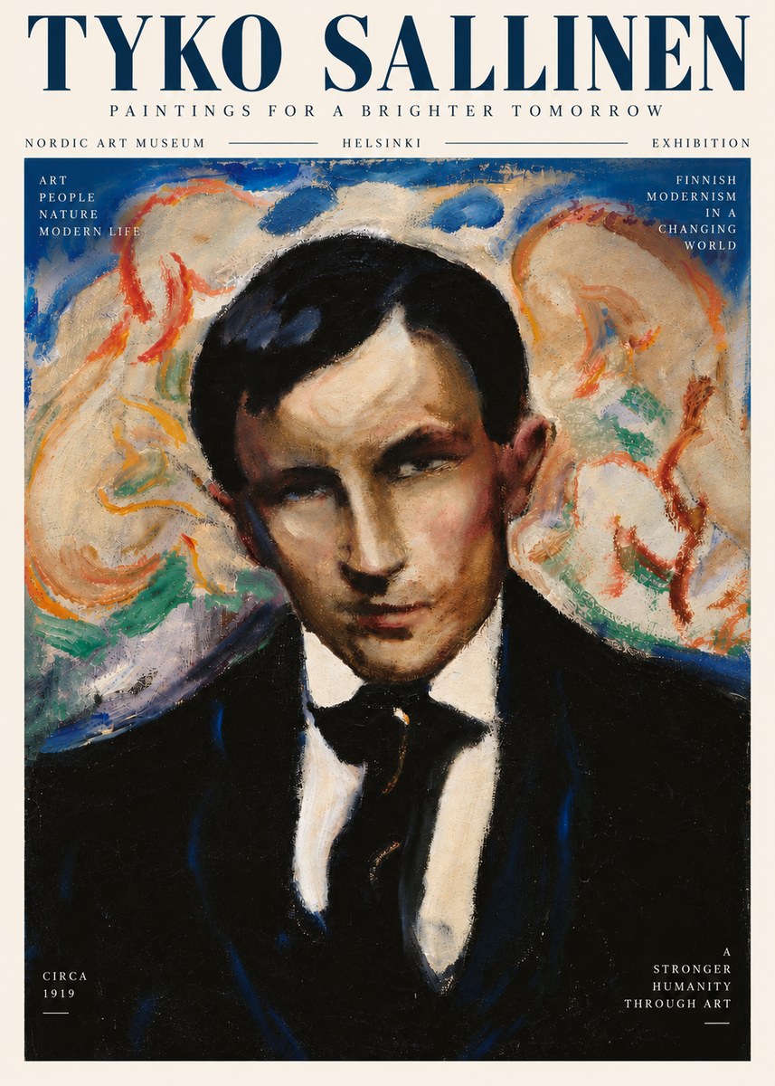 Tyko Sallinen Portrait of a Man II No6 - Plakat
