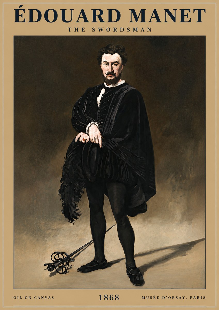 Édouard Manet The Swordsman No3 - Plakat