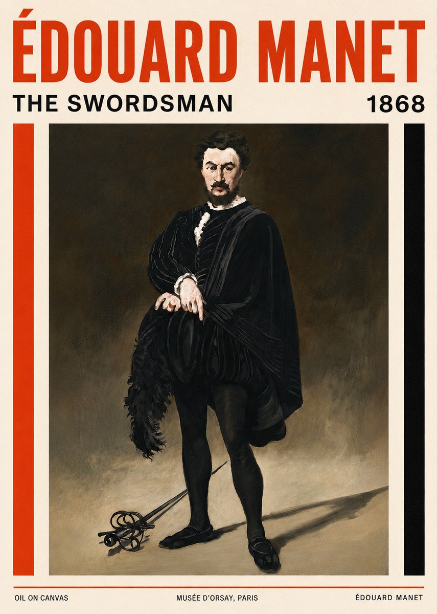Édouard Manet The Swordsman No4 - Plakat