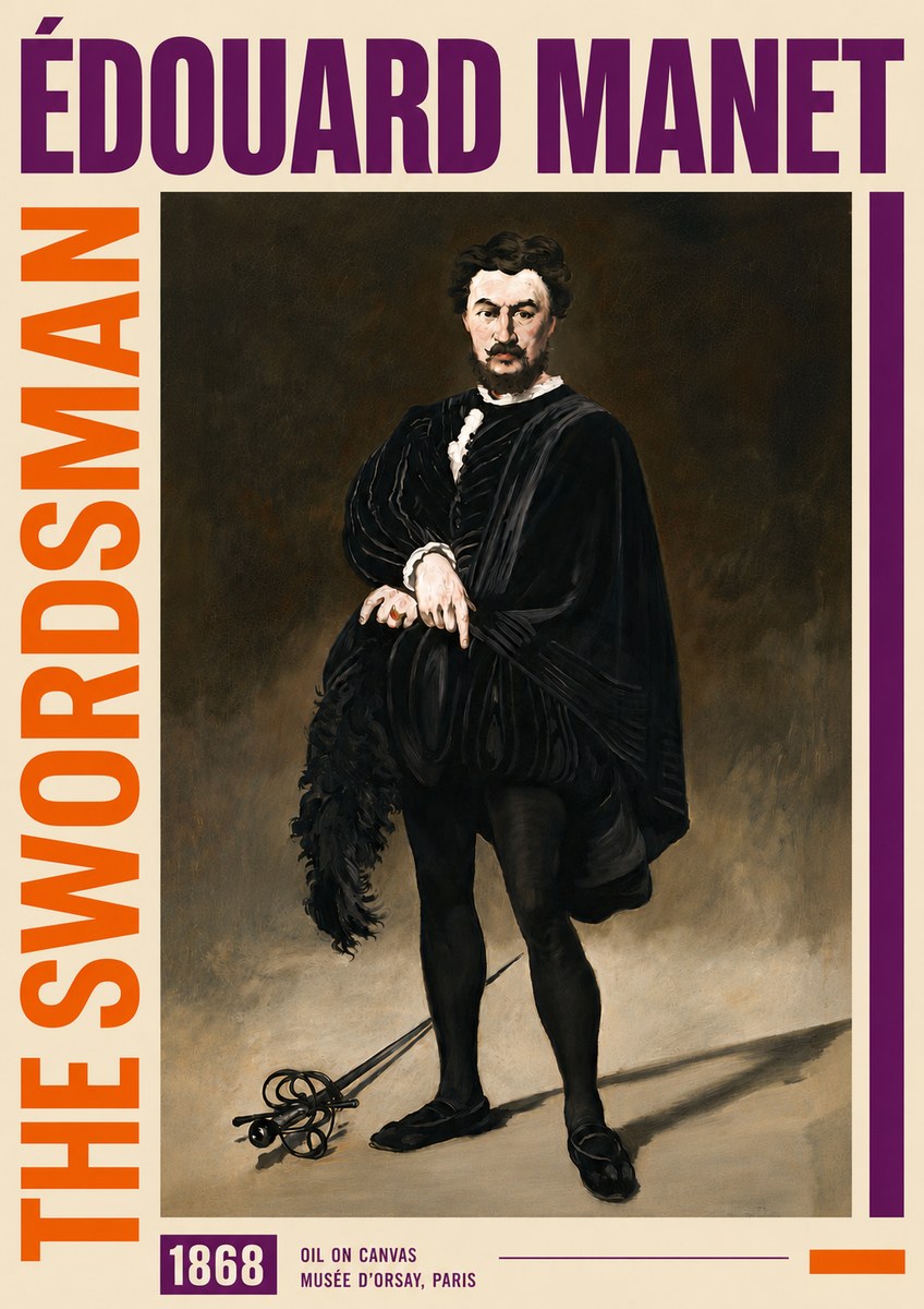 Édouard Manet The Swordsman No6 - Plakat