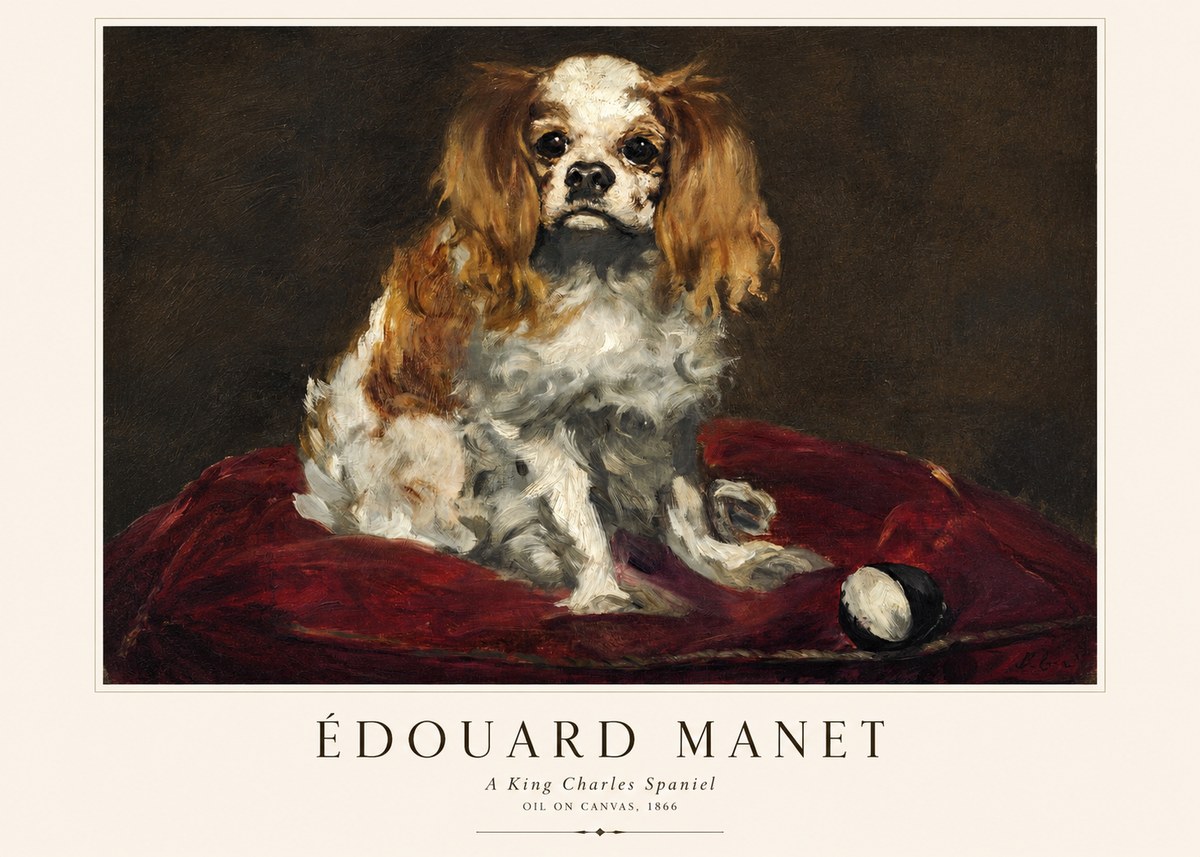 Édouard Manet A King Charles Spaniel No1 - Plakat