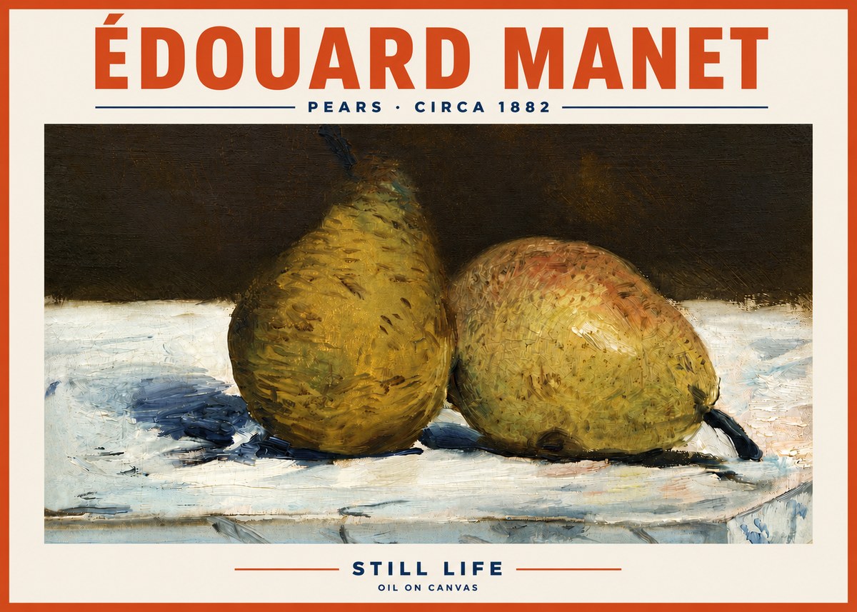 Édouard Manet Pears No6 - Plakat