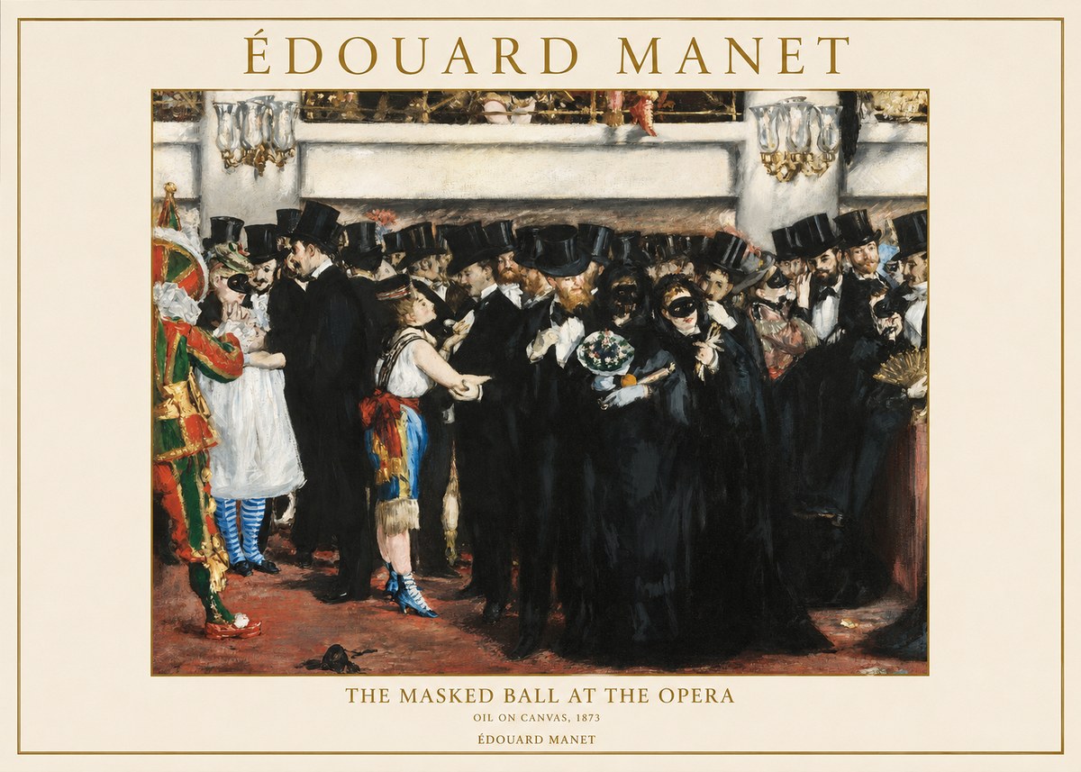 Édouard Manet The Masked Ball at the Opera No1 - Plakat