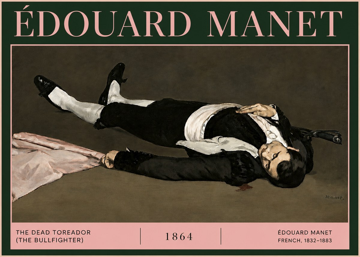 Édouard Manet The Dead Toreador (the Bullfighter) No4 - Plakat