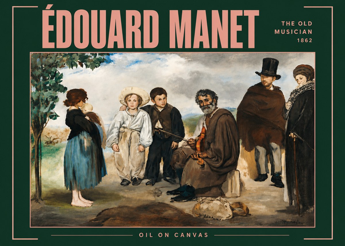 Édouard Manet The Old Musician - 1862 No4 - Plakat