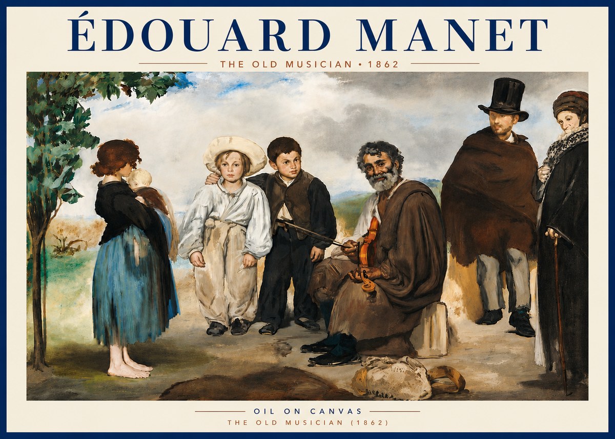Édouard Manet The Old Musician - 1862 No5 - Plakat