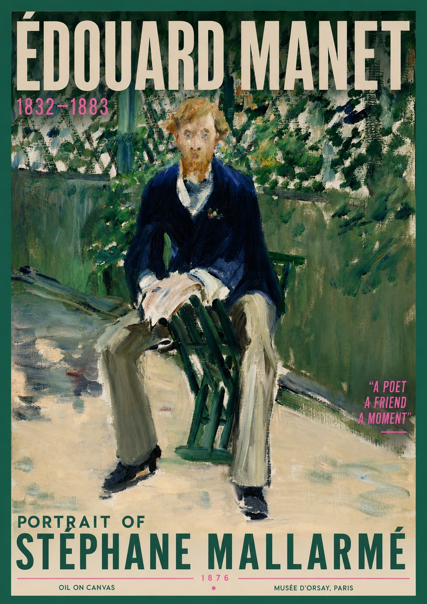 Édouard Manet Portrait of Stéphane Mallarmé II No4 - Plakat