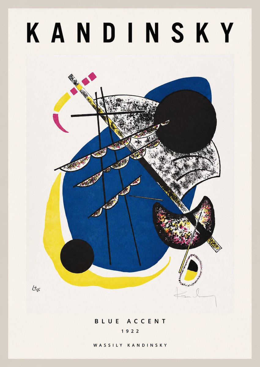 Kandinsky Blue Accent No1 - Plakat