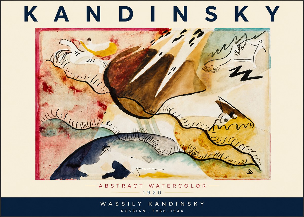 Kandinsky Abstract Watercolor No2 - Plakat