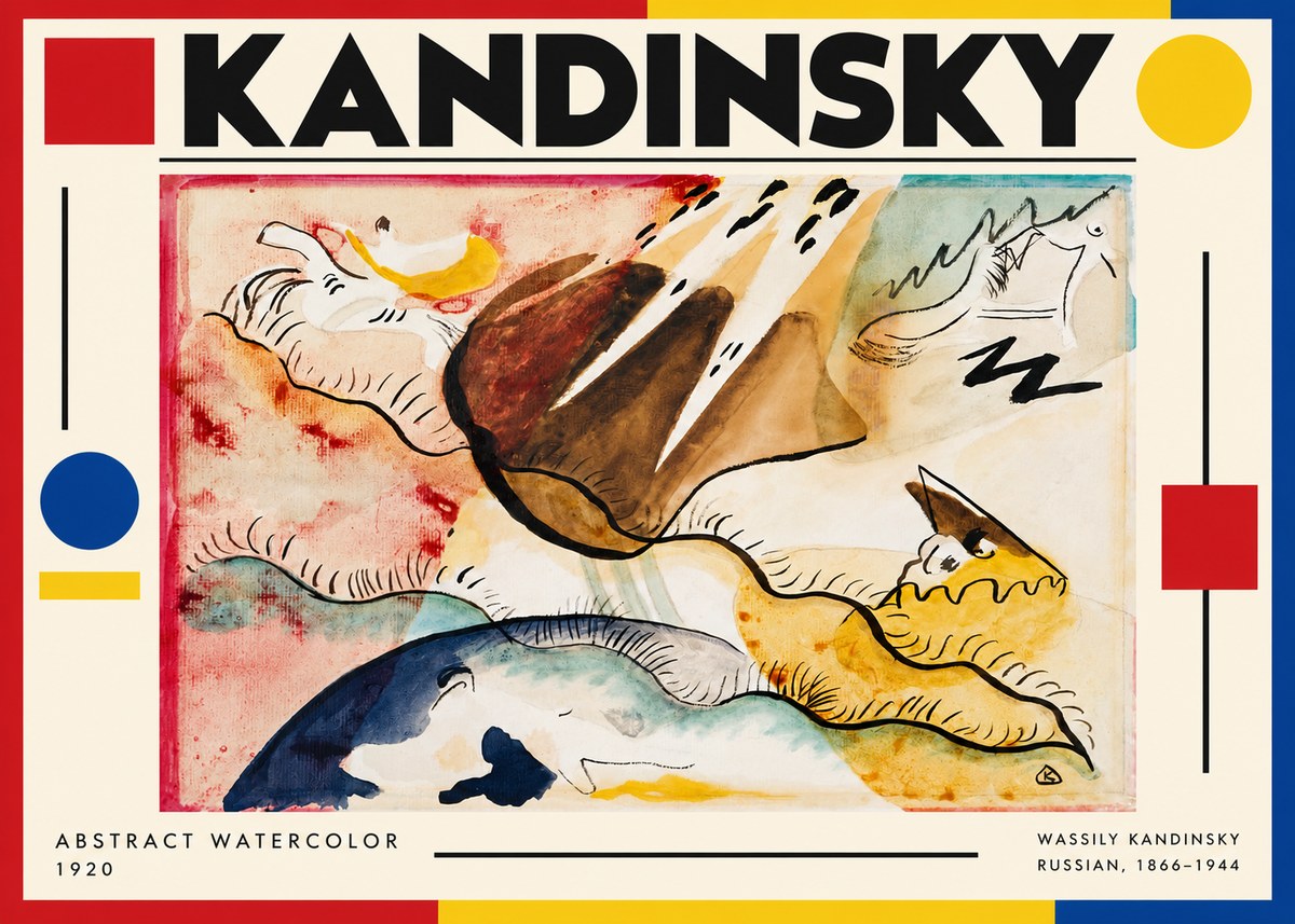 Kandinsky Abstract Watercolor No3 - Plakat