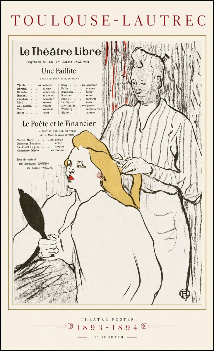 Toulouse-Lautrec Le Théâtre Libre - Une Faillite / Le Poète Et Le Financier No1 - Plakat