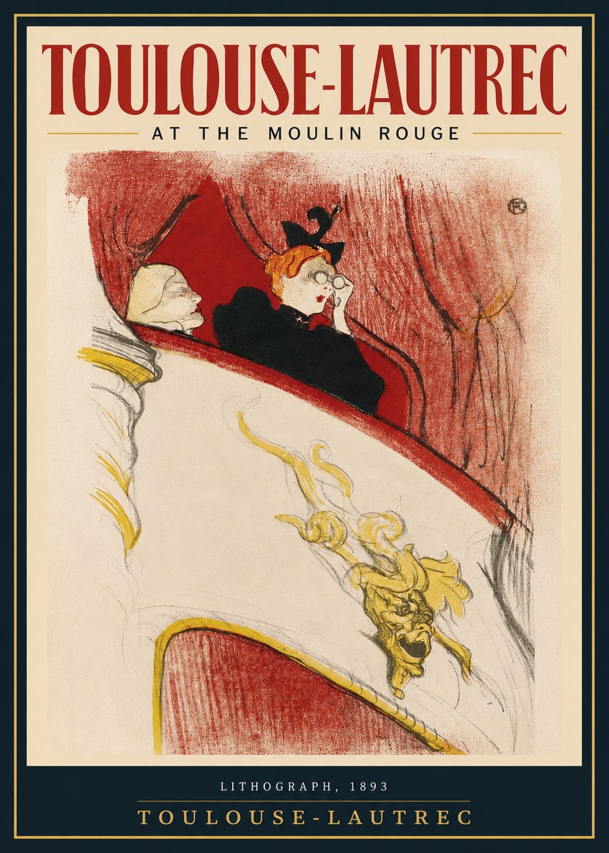 Toulouse-Lautrec At the Moulin Rouge I No2 - Plakat
