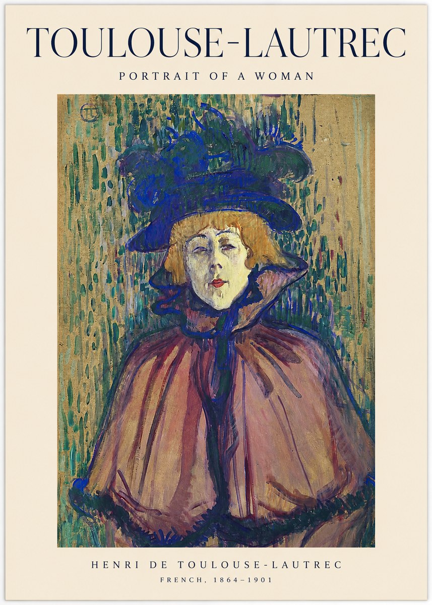 Toulouse-Lautrec Portrait of a Woman I No1 - Plakat