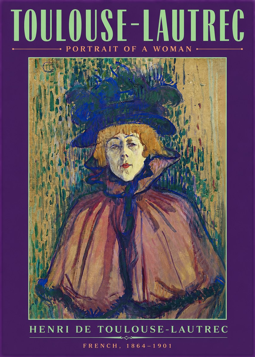 Toulouse-Lautrec Portrait of a Woman I No4 - Plakat