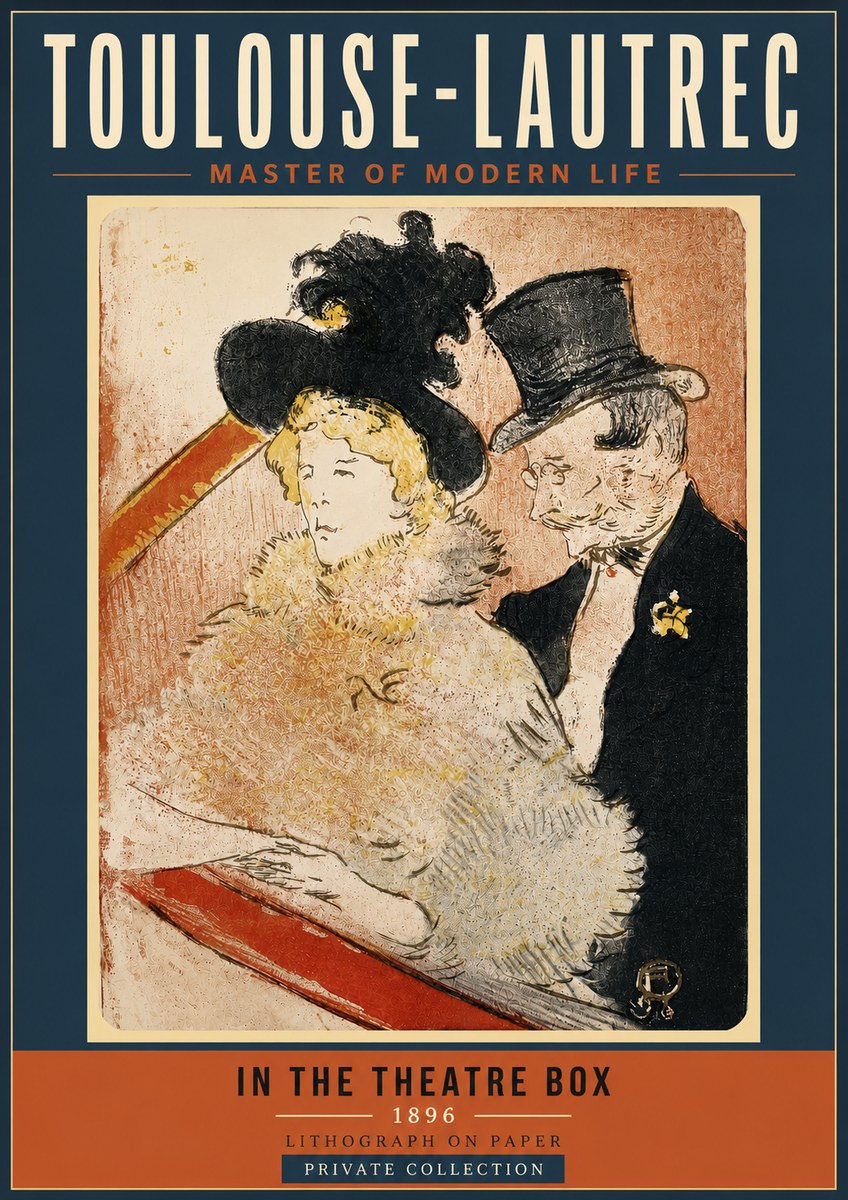 Toulouse-Lautrec In the Theatre Box No4 - Plakat