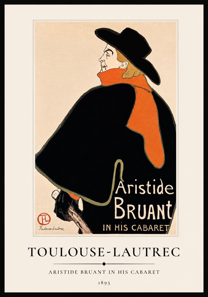 Toulouse-Lautrec Aristide Bruant in His Cabaret II No1 - Plakat