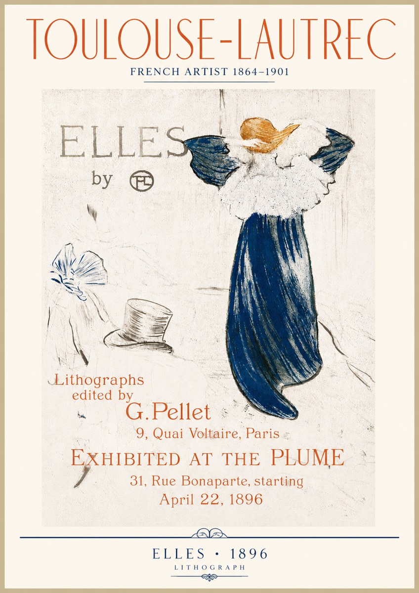 Toulouse-Lautrec Elles No4 - Plakat