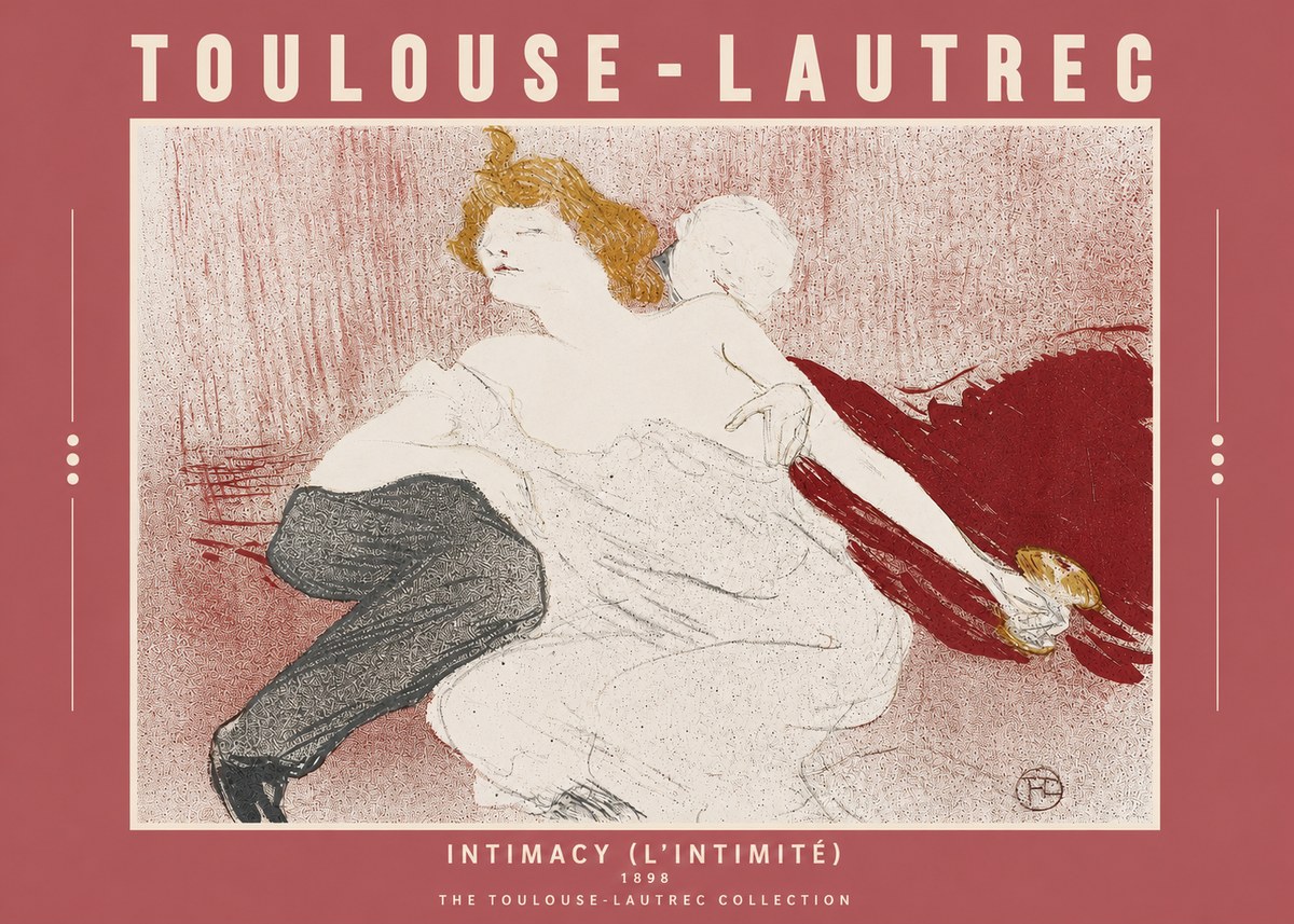 Toulouse-Lautrec Intimacy (L'intimité) No3 - Plakat