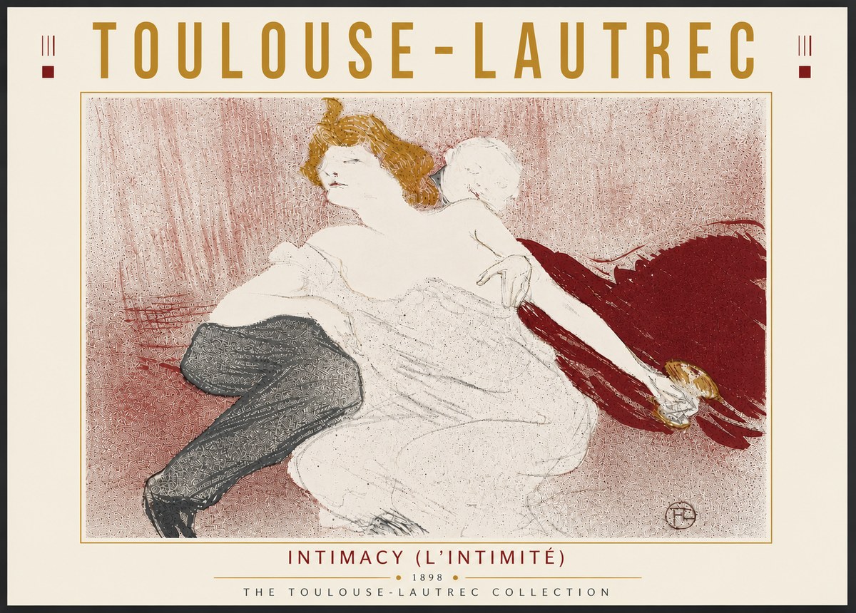 Toulouse-Lautrec Intimacy (L'intimité) No6 - Plakat