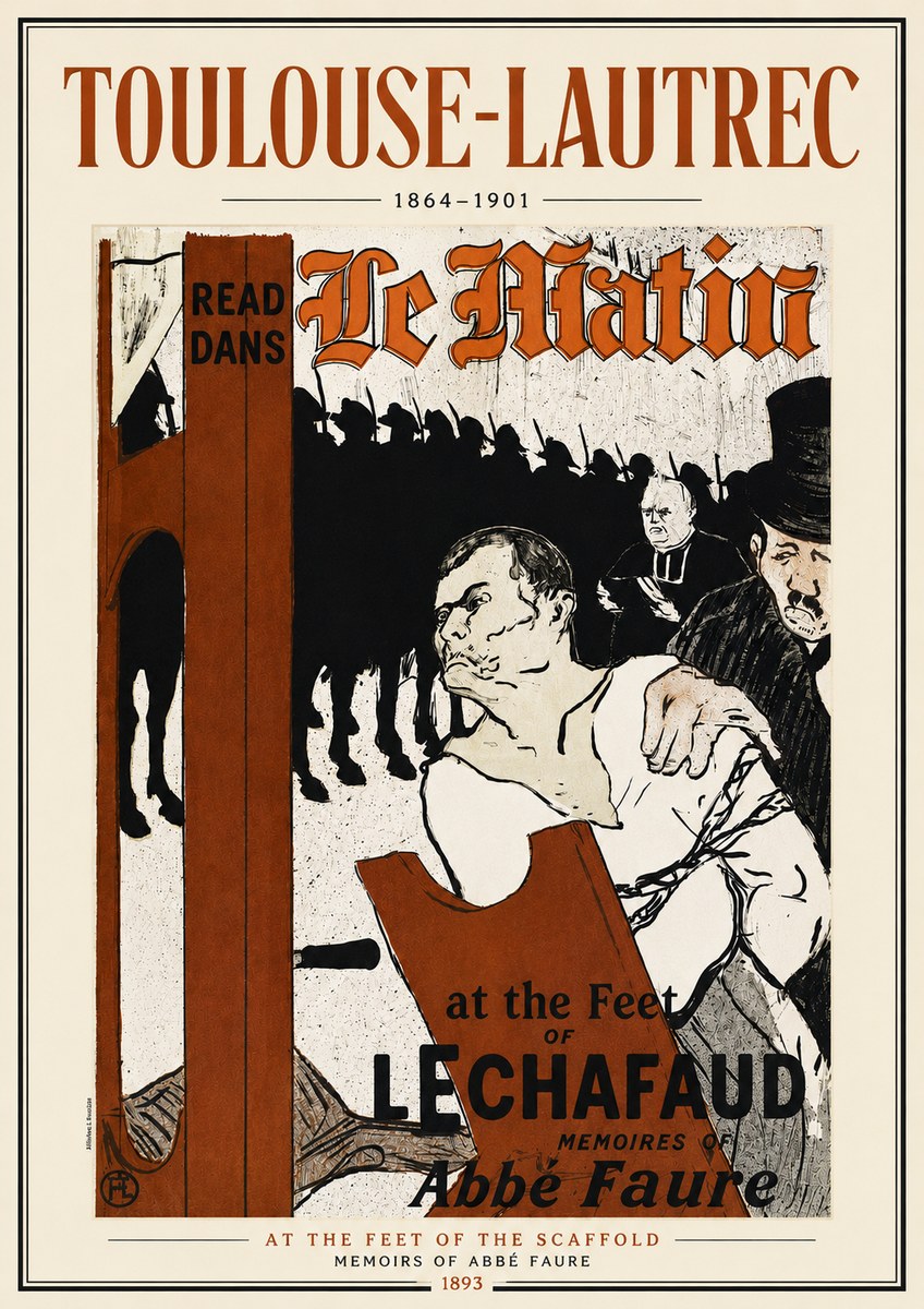 Toulouse-Lautrec At the Feet of the Scaffold Memoirs of Abbé Faure No5 - Plakat