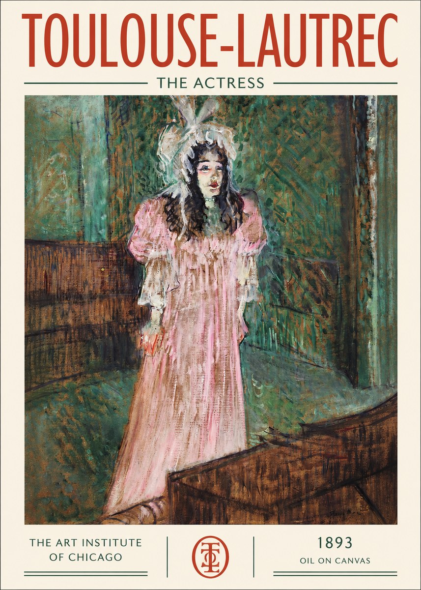 Toulouse-Lautrec The Actress No2 - Plakat