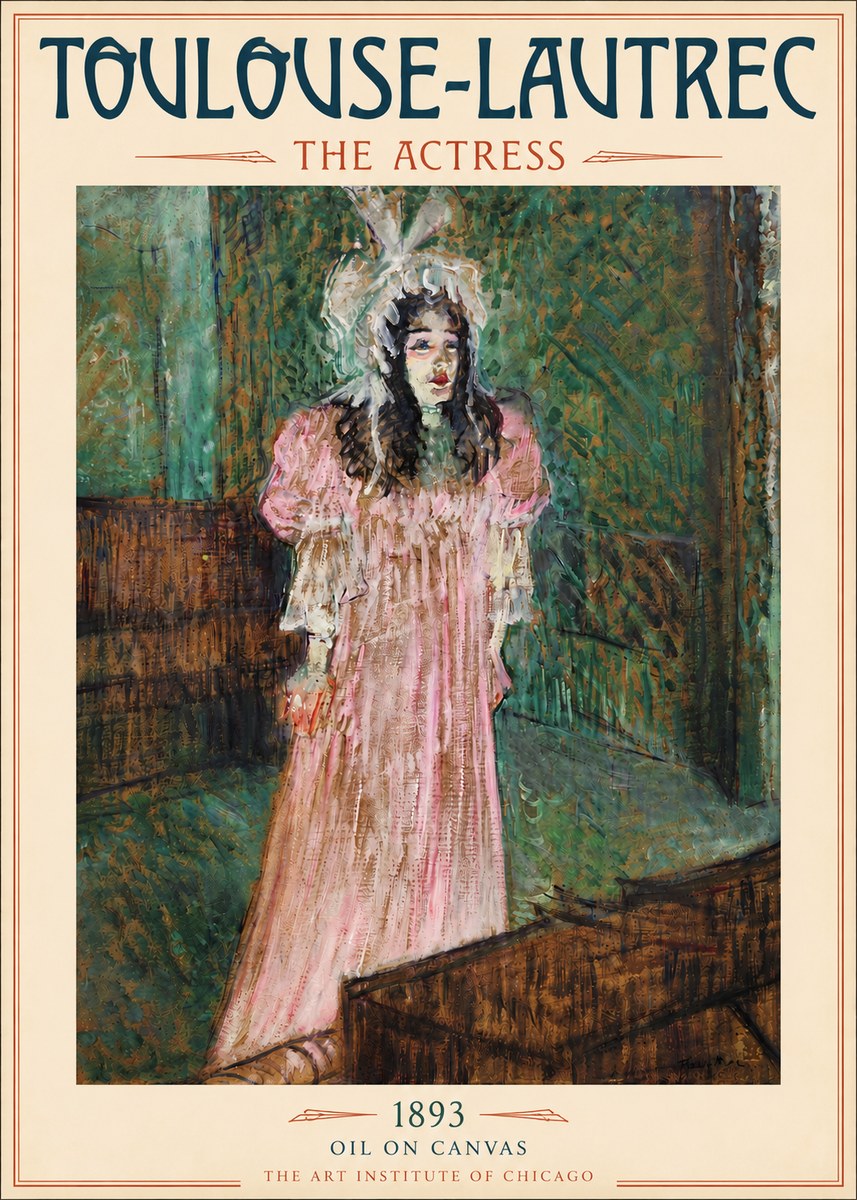 Toulouse-Lautrec The Actress No5 - Plakat