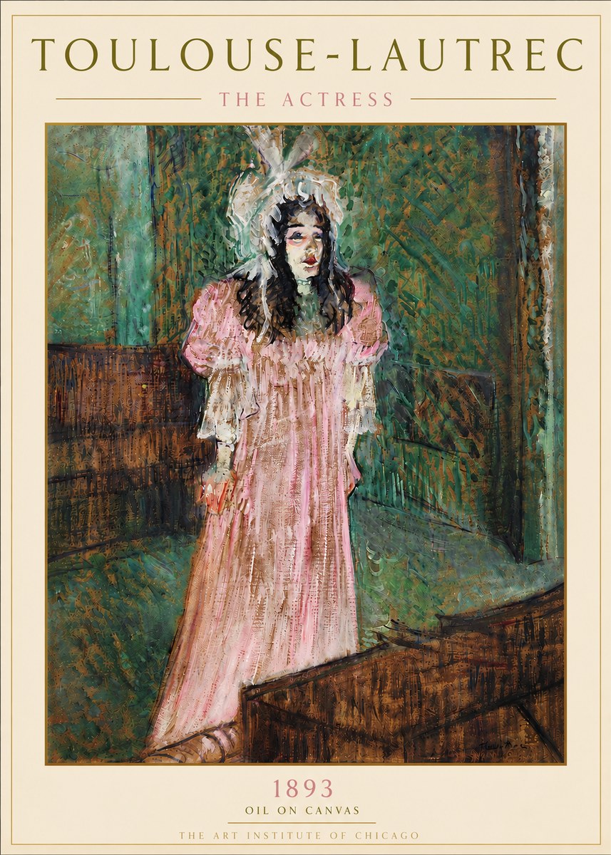 Toulouse-Lautrec The Actress No6 - Plakat