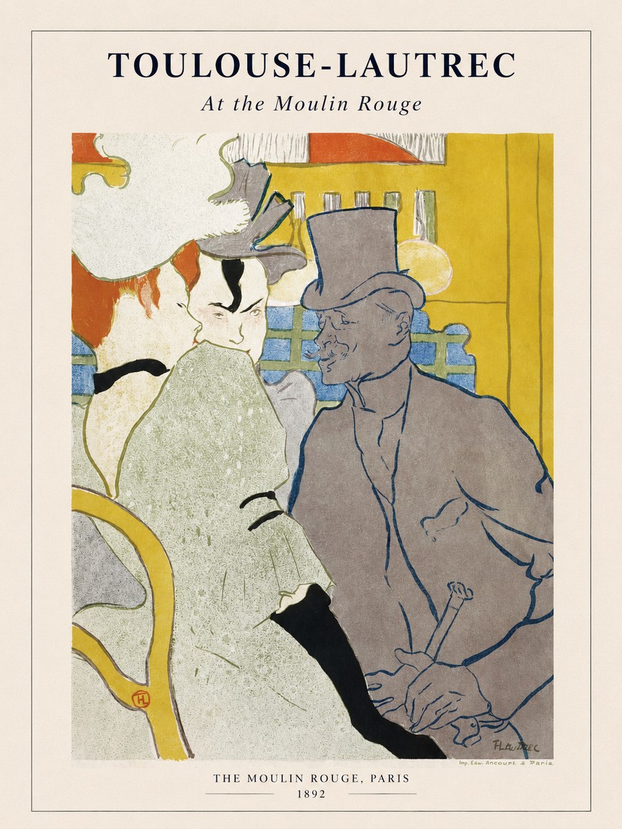 Toulouse-Lautrec At the Moulin Rouge IX No1 - Plakat
