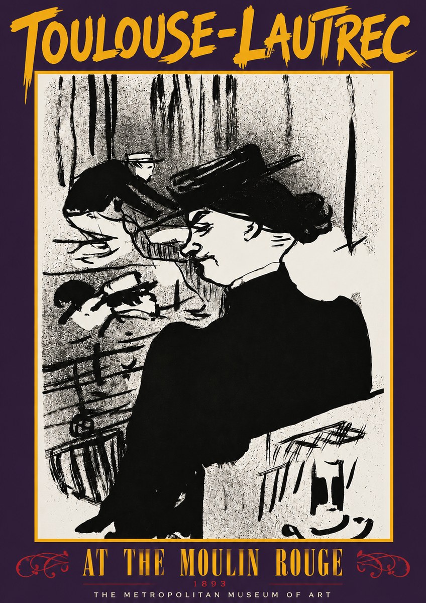Toulouse-Lautrec At the Moulin Rouge XII No3 - Plakat
