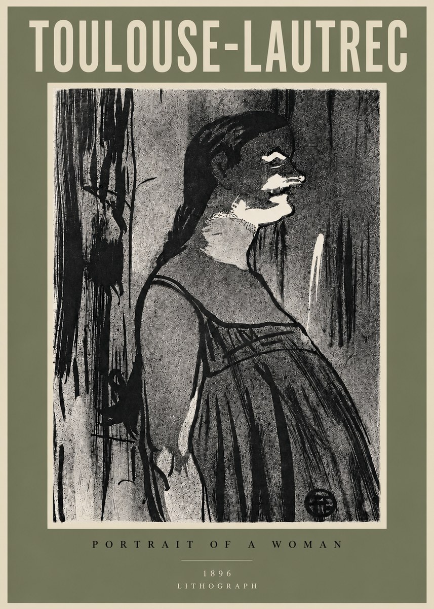 Toulouse-Lautrec Portrait of a Woman III No5 - Plakat