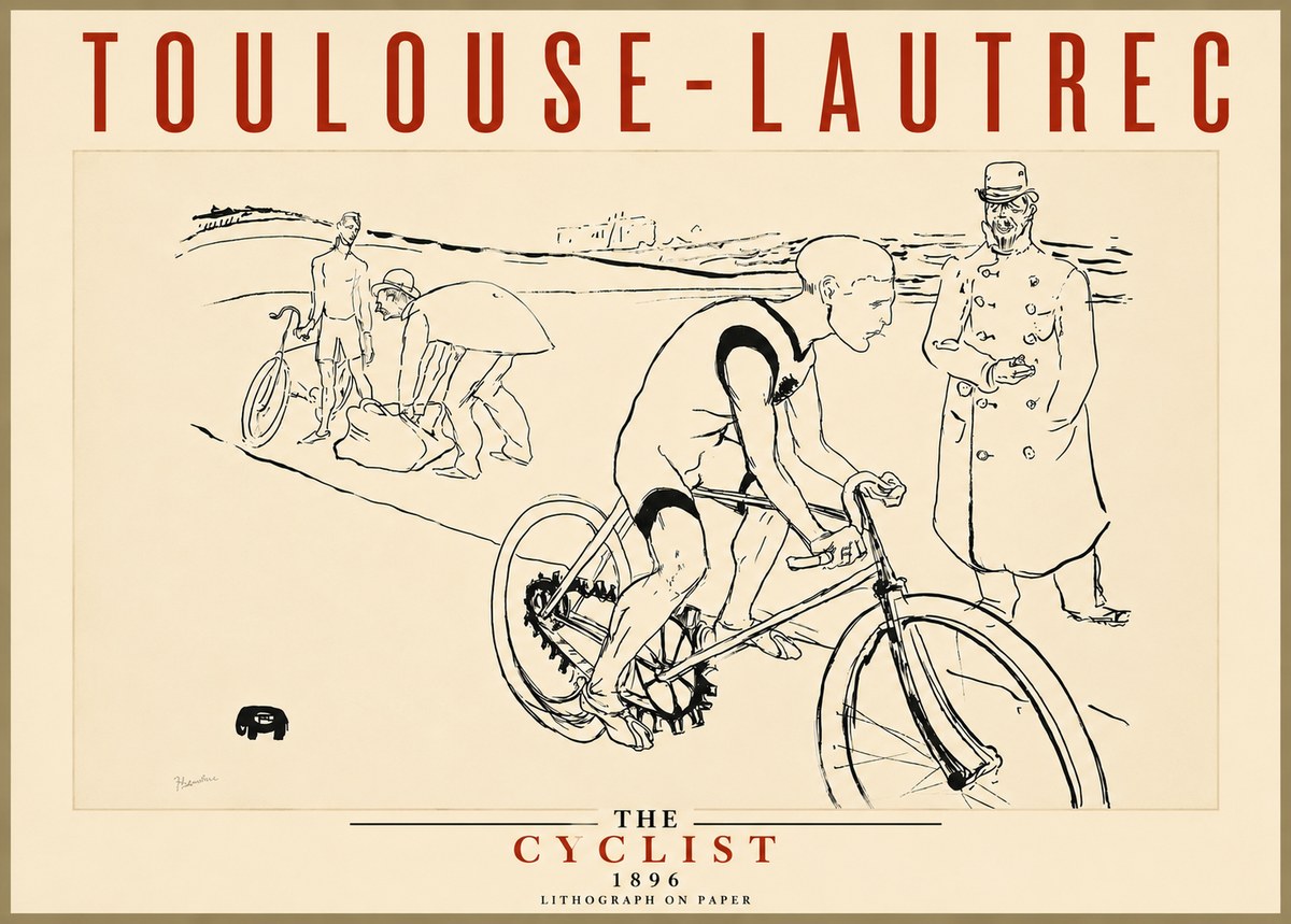 Toulouse-Lautrec The Cyclist No5 - Plakat