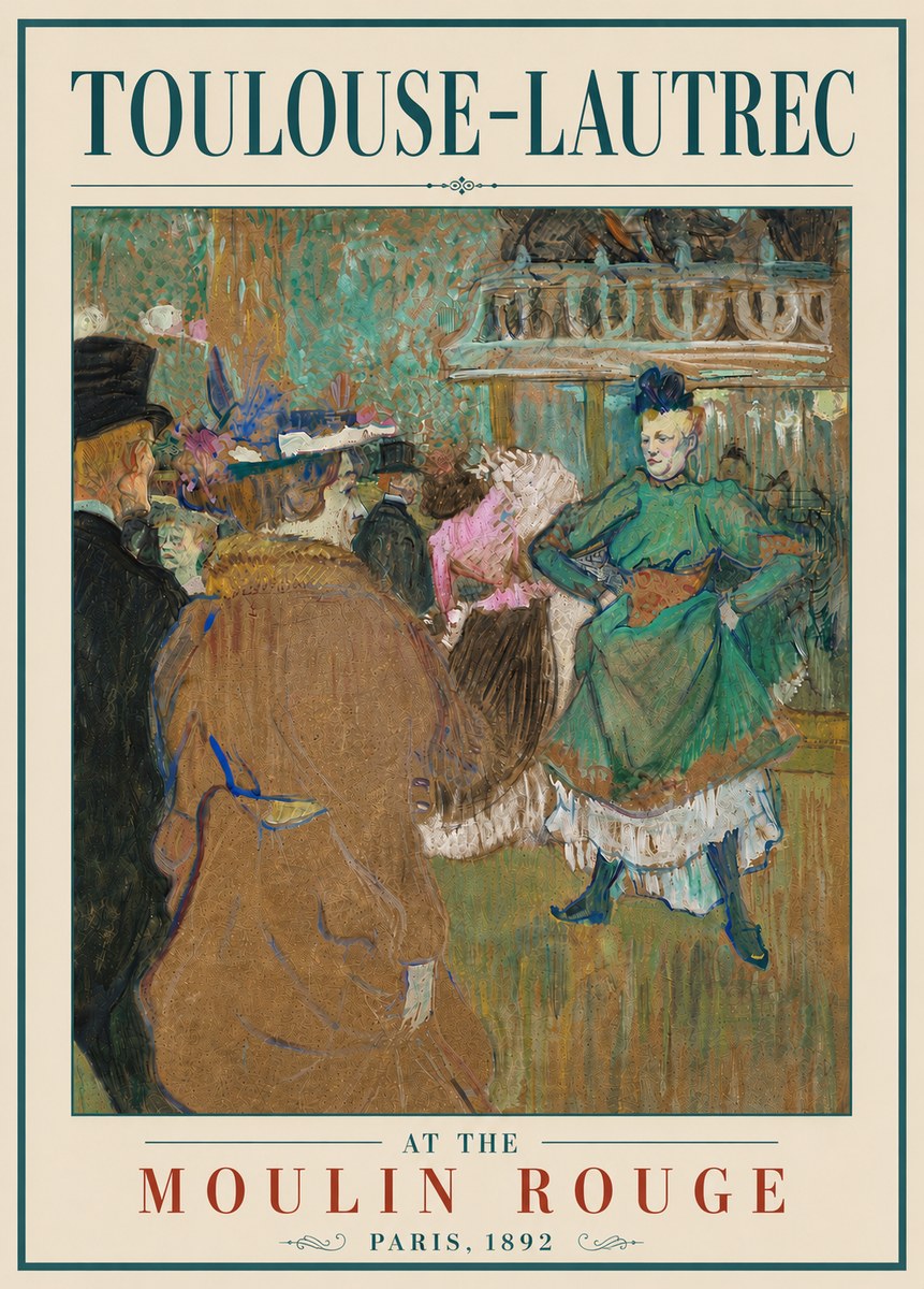 Toulouse-Lautrec At the Moulin Rouge XIII No6 - Plakat