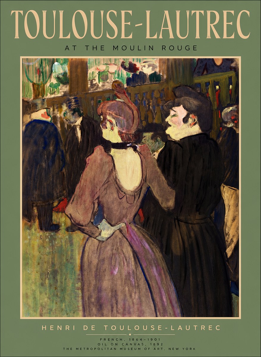 Toulouse-Lautrec At the Moulin Rouge XIV No2 - Plakat