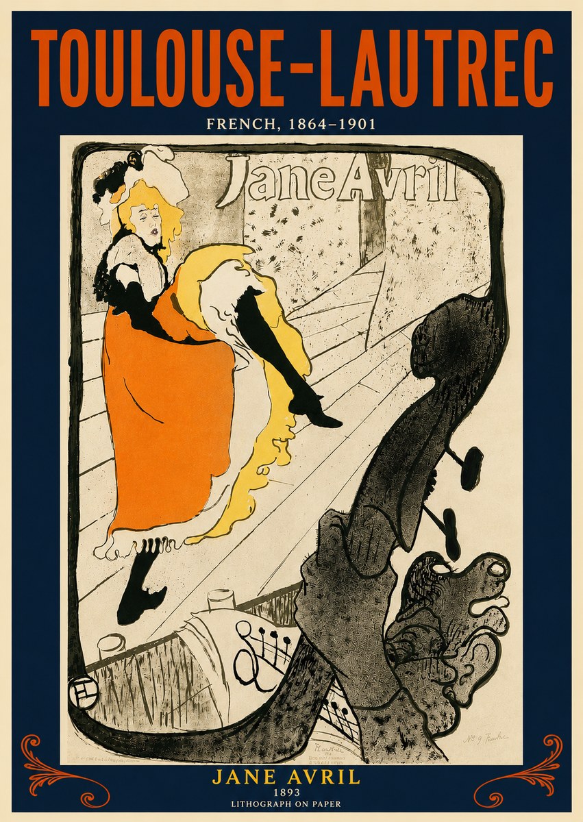 Toulouse-Lautrec Jane Avril II No4 - Plakat